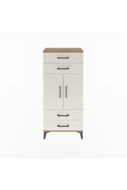 Arges Dolap 2 Raflı 4 Çekmeceli 2 Kapaklı 60x30x134 Çam-Aytaşı
