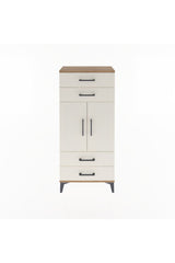 Arges Dolap 2 Raflı 4 Çekmeceli 2 Kapaklı 60x30x134