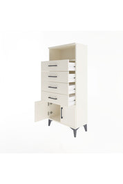 Arges Dolap Tek Raflı 4 Çekmeceli 2 Kapaklı 60x30x134 Aytaşı-Aytaşı