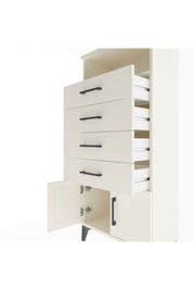 Arges Dolap Tek Raflı 4 Çekmeceli 2 Kapaklı 60x30x134 Aytaşı-Aytaşı