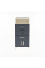 Arges Dolap Tek Raflı 4 Çekmeceli 2 Kapaklı 60x30x134 Aytaşı-Antrasit