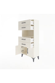 Arges Dolap Tek Raflı 4 Çekmeceli 2 Kapaklı 60x30x134 Aytaşı-Aytaşı