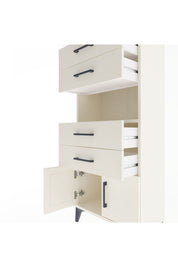 Arges Dolap Tek Raflı 4 Çekmeceli 2 Kapaklı 60x30x134 Aytaşı-Aytaşı