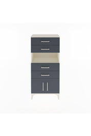 Arges Dolap Tek Raflı 4 Çekmeceli 2 Kapaklı 60x30x134 Aytaşı-Antrasit