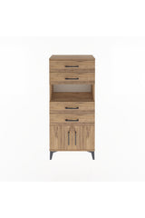 Arges Dolap Tek Raflı 4 Çekmeceli 2 Kapaklı 60x30x134