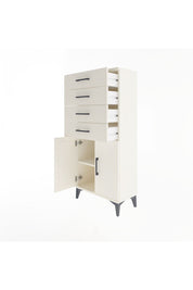 Arges Dolap Tek Raflı 4 Çekmeceli 2 Kapaklı 60x30x134 Aytaşı-Aytaşı