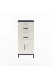 Arges Dolap Tek Raflı 4 Çekmeceli 2 Kapaklı 60x30x134 Antrasit-Aytaşı