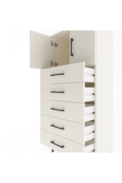 Arges Dolap Tek Raflı 4 Çekmeceli 2 Kapaklı 60x30x134 Aytaşı-Aytaşı