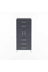Arges Dolap Tek Raflı 5 Çekmeceli 2 Kapaklı 60x30x134