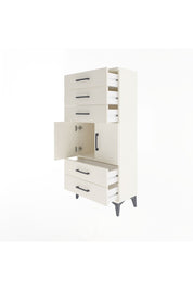 Arges Dolap Tek Raflı 5 Çekmeceli 2 Kapaklı 60x30x134 Aytaşı-Aytaşı