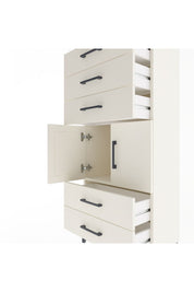 Arges Dolap Tek Raflı 5 Çekmeceli 2 Kapaklı 60x30x134 Aytaşı-Aytaşı