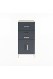 Arges Dolap Tek Raflı 3 Çekmeceli 2 Kapaklı 60x30x134 Aytaşı-Antrasit