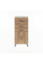 Arges Dolap Tek Raflı 3 Çekmeceli 2 Kapaklı 60x30x134 Aytaşı-Çam