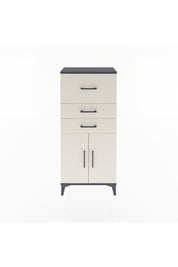 Arges Dolap Tek Raflı 3 Çekmeceli 2 Kapaklı 60x30x134 Antrasit-Aytaşı