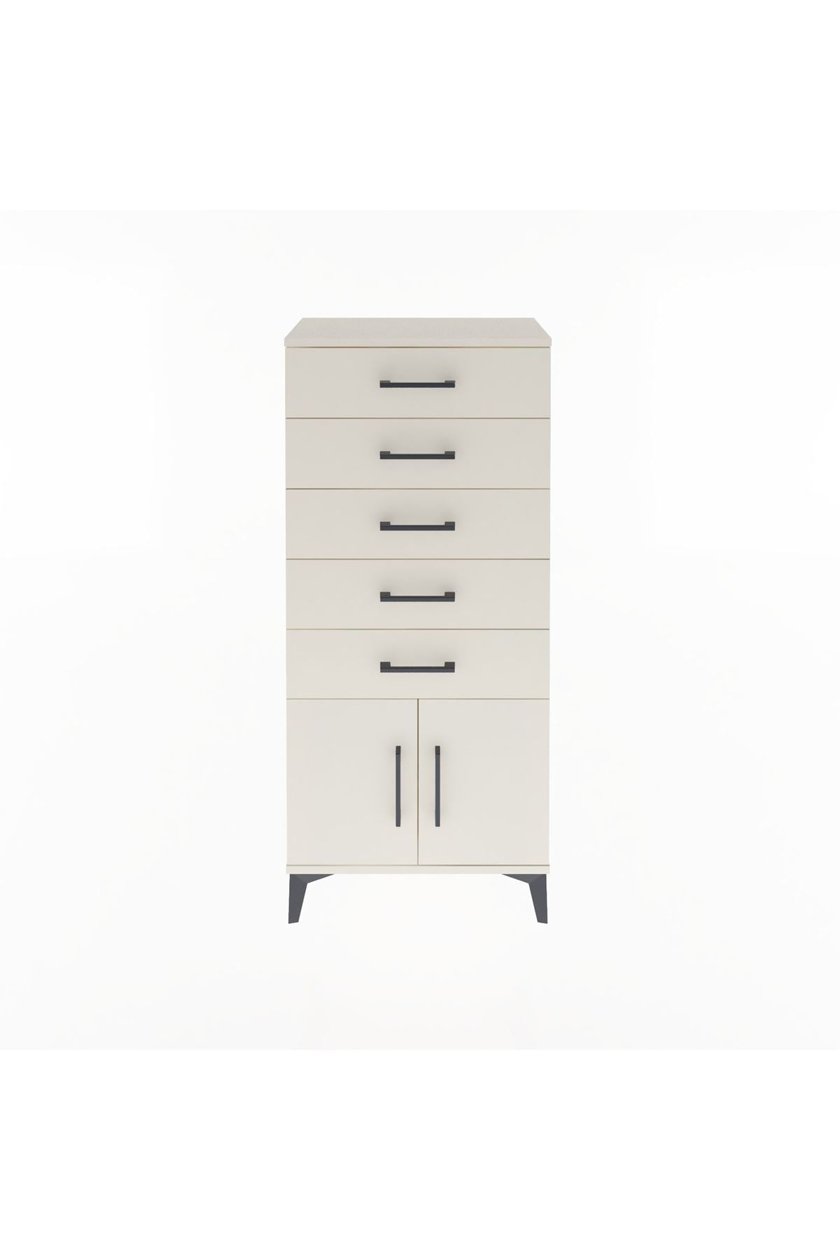 Arges Dolap 5 Raflı 2 Kapaklı 60x30x134 Aytaşı-Aytaşı