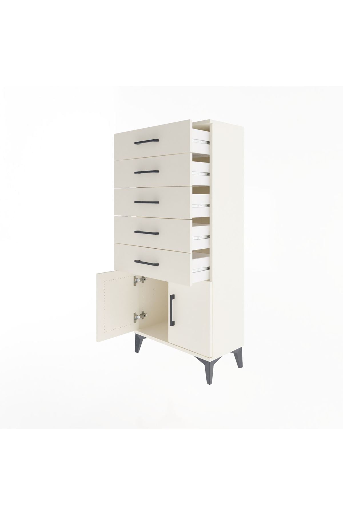 Arges Dolap 5 Raflı 2 Kapaklı 60x30x134 Aytaşı-Aytaşı