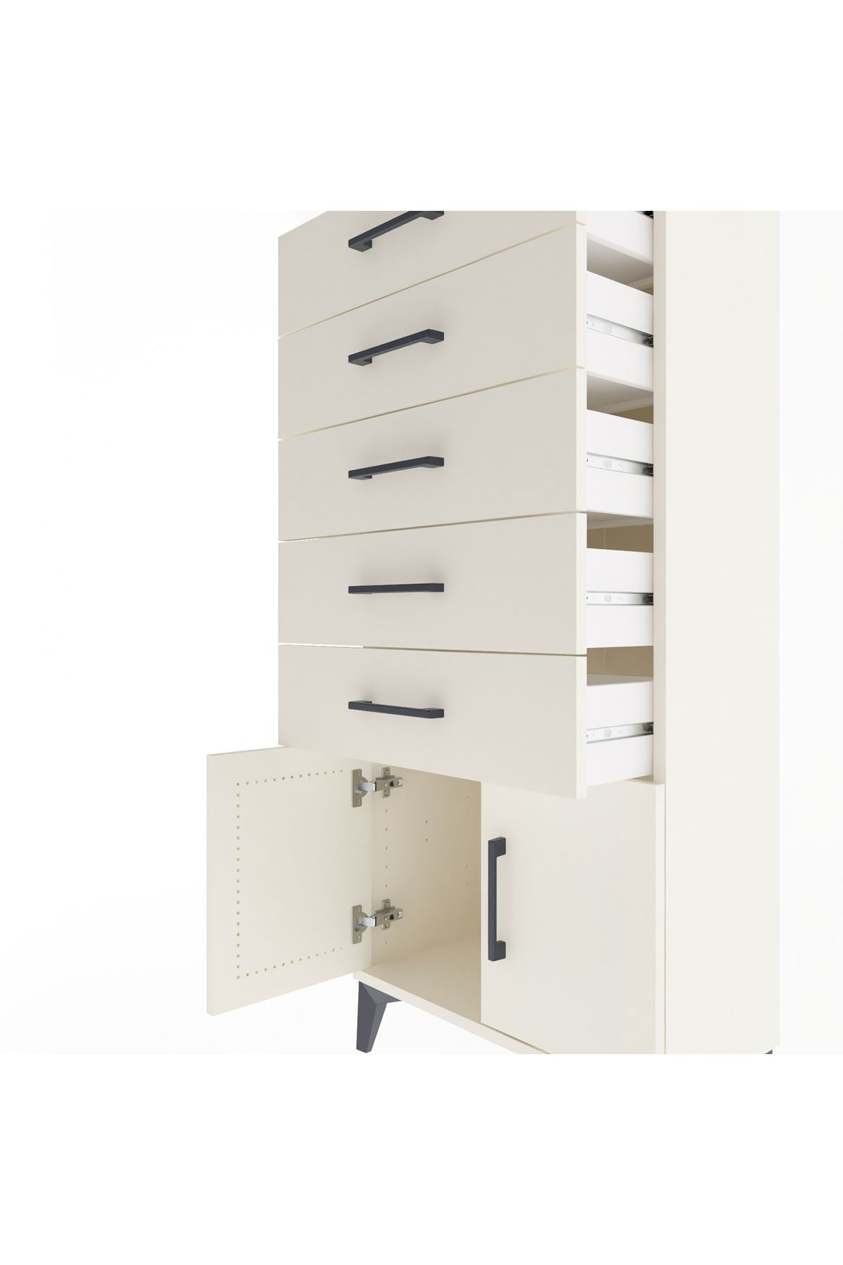 Arges Dolap 5 Raflı 2 Kapaklı 60x30x134 Aytaşı-Aytaşı