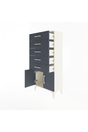 Arges Dolap 5 Raflı 2 Kapaklı 60x30x134 Aytaşı-Antrasit
