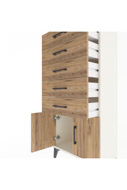 Arges Dolap 5 Raflı 2 Kapaklı 60x30x134 Aytaşı-Çam