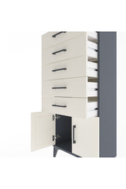 Arges Dolap 5 Raflı 2 Kapaklı 60x30x134 Antrasit-Aytaşı