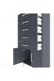 Arges Dolap 5 Raflı 2 Kapaklı 60x30x134 Antrasit-Antrasit