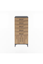 Arges Dolap 5 Raflı 2 Kapaklı 60x30x134 Antrasit-Çam