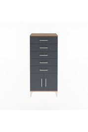 Arges Dolap 5 Raflı 2 Kapaklı 60x30x134 Çam-Antrasit