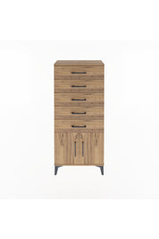 Arges Dolap 5 Raflı 2 Kapaklı 60x30x134 Çam-Çam