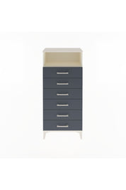 Arges Dolap Tek Raflı 6 Çekmeceli 60x30x134 Aytaşı-Antrasit