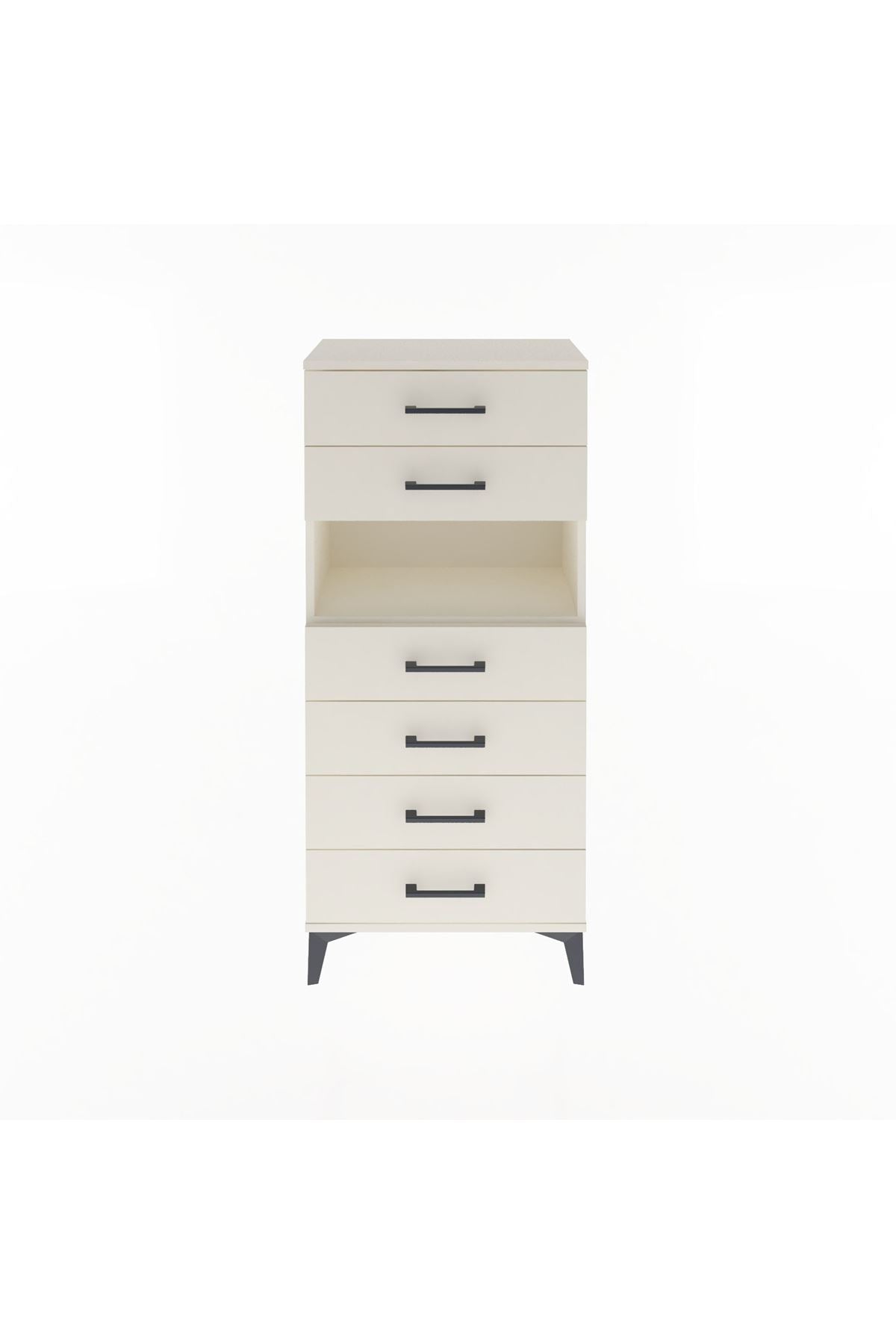 Arges Dolap Tek Raflı 6 Çekmeceli 60x30x134 Aytaşı-Aytaşı