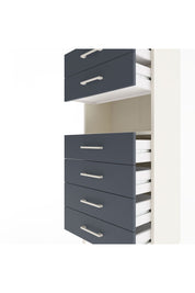 Arges Dolap Tek Raflı 6 Çekmeceli 60x30x134 Aytaşı-Antrasit