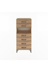 Arges Dolap Tek Raflı 6 Çekmeceli 60x30x134
