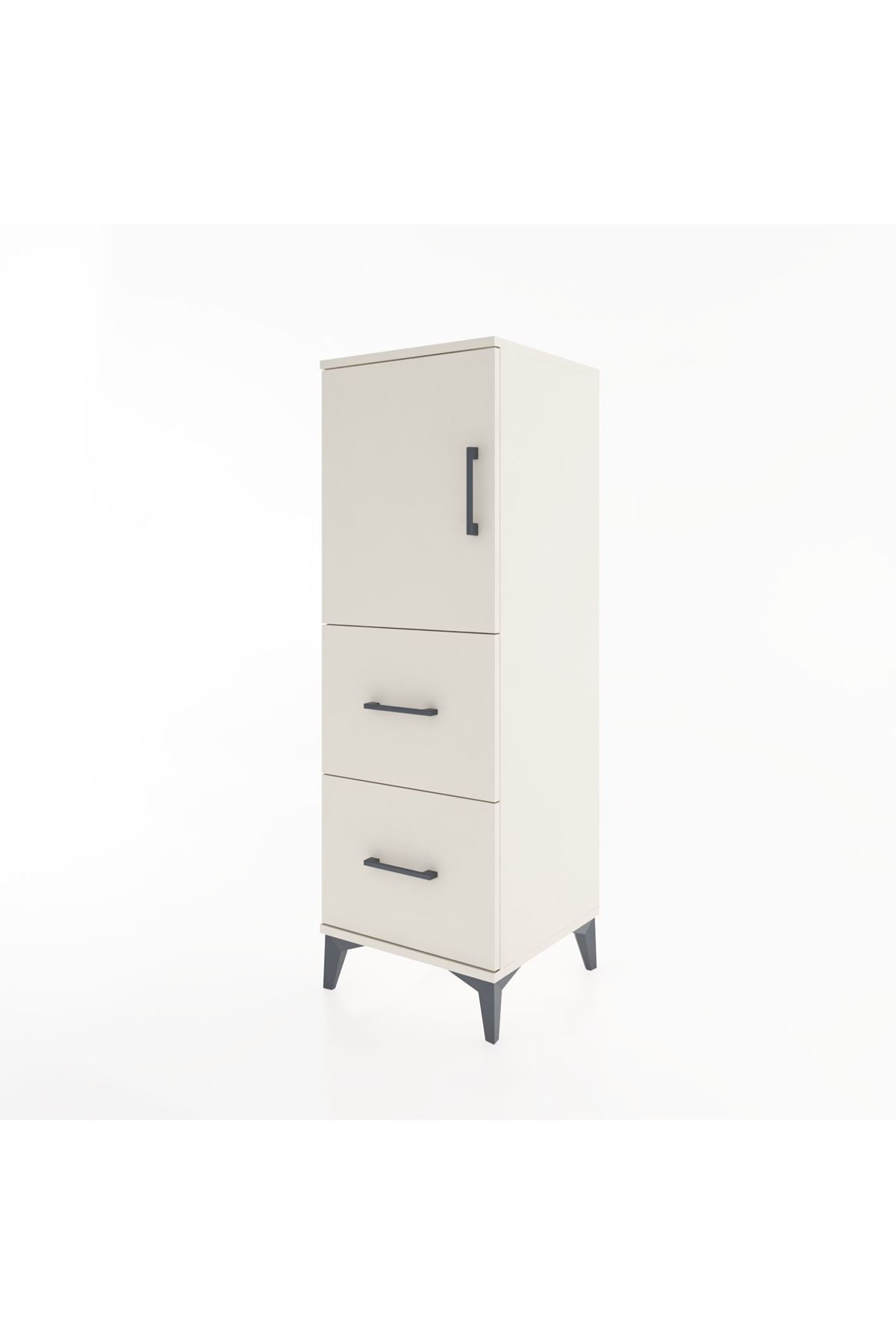 Hyperion Dolap 2 Raflı 2 Çekmeceli Tek Kapaklı 44x44x134 Aytaşı-Aytaşı