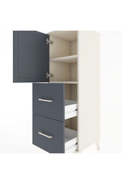 Hyperion Dolap 2 Raflı 2 Çekmeceli Tek Kapaklı 44x44x134 Aytaşı-Antrasit