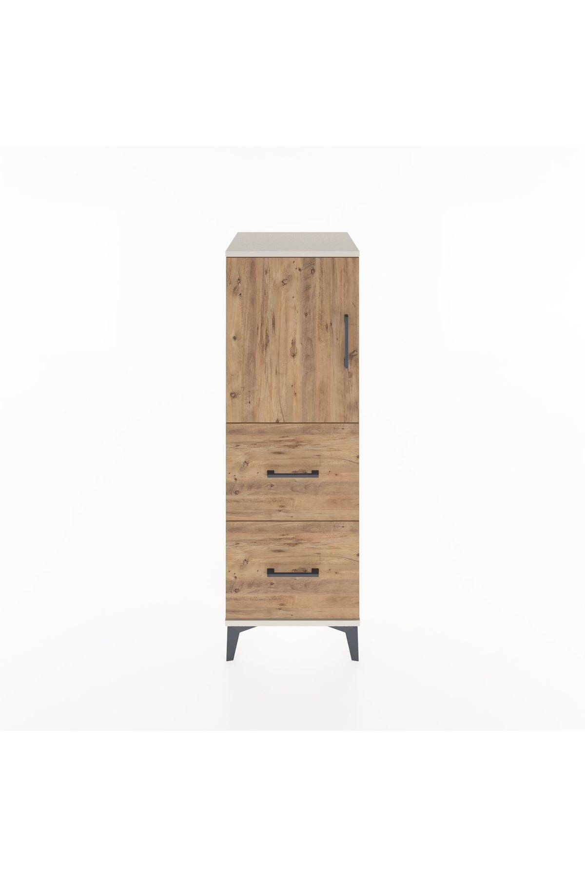 Hyperion Dolap 2 Raflı 2 Çekmeceli Tek Kapaklı 44x44x134 Aytaşı-Çam