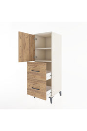 Hyperion Dolap 2 Raflı 2 Çekmeceli Tek Kapaklı 44x44x134 Aytaşı-Çam