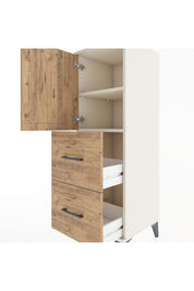 Hyperion Dolap 2 Raflı 2 Çekmeceli Tek Kapaklı 44x44x134 Aytaşı-Çam