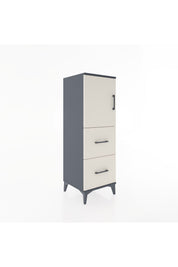 Hyperion Dolap 2 Raflı 2 Çekmeceli Tek Kapaklı 44x44x134 Antrasit-Aytaşı