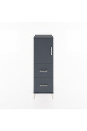 Hyperion Dolap 2 Raflı 2 Çekmeceli Tek Kapaklı 44x44x134 Antrasit-Antrasit