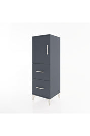 Hyperion Dolap 2 Raflı 2 Çekmeceli Tek Kapaklı 44x44x134 Antrasit-Antrasit