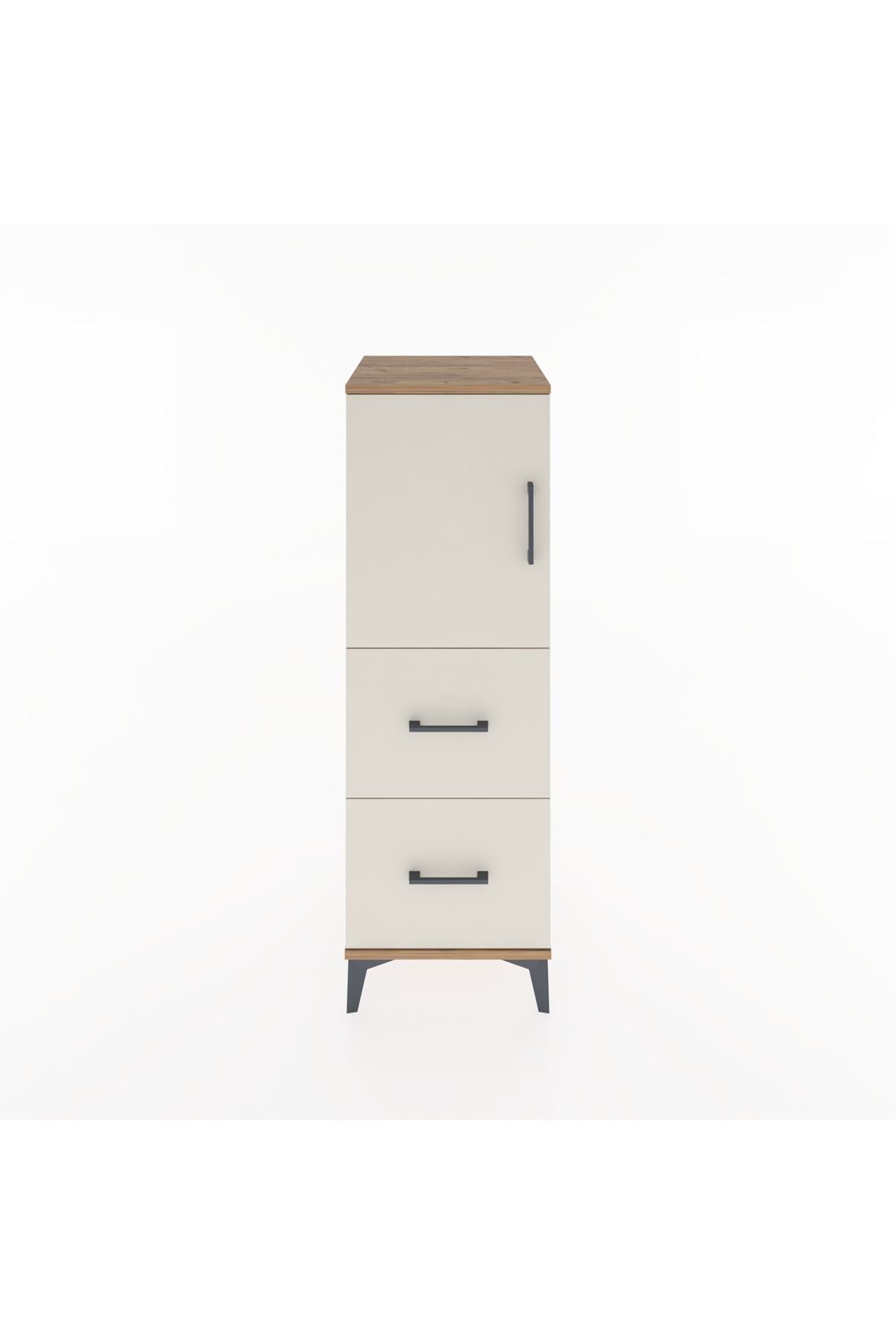 Hyperion Dolap 2 Raflı 2 Çekmeceli Tek Kapaklı 44x44x134 Çam-Aytaşı