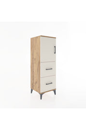 Hyperion Dolap 2 Raflı 2 Çekmeceli Tek Kapaklı 44x44x134 Çam-Aytaşı