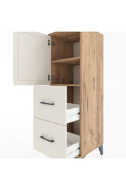 Hyperion Dolap 2 Raflı 2 Çekmeceli Tek Kapaklı 44x44x134 Çam-Aytaşı