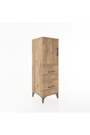 Hyperion Dolap 2 Raflı 2 Çekmeceli Tek Kapaklı 44x44x134 Çam-Çam