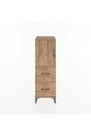 Hyperion Dolap 2 Raflı 2 Çekmeceli Tek Kapaklı 44x44x134 Çam-Çam