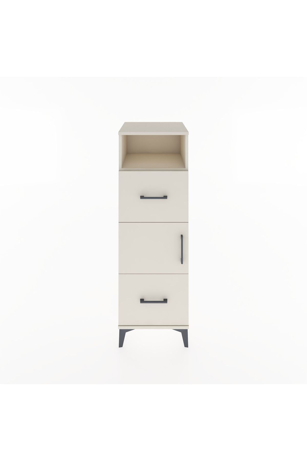 Hyperion Dolap 2 Raflı 2 Çekmeceli Tek Kapaklı 44x44x134 Aytaşı-Aytaşı