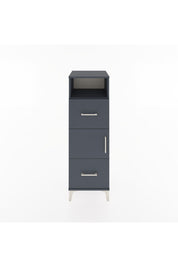 Hyperion Dolap 2 Raflı 2 Çekmeceli Tek Kapaklı 44x44x134 Antrasit-Antrasit