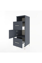 Hyperion Dolap 2 Raflı 2 Çekmeceli Tek Kapaklı 44x44x134 Antrasit-Antrasit