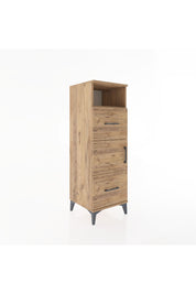 Hyperion Dolap 2 Raflı 2 Çekmeceli Tek Kapaklı 44x44x134 Çam-Çam