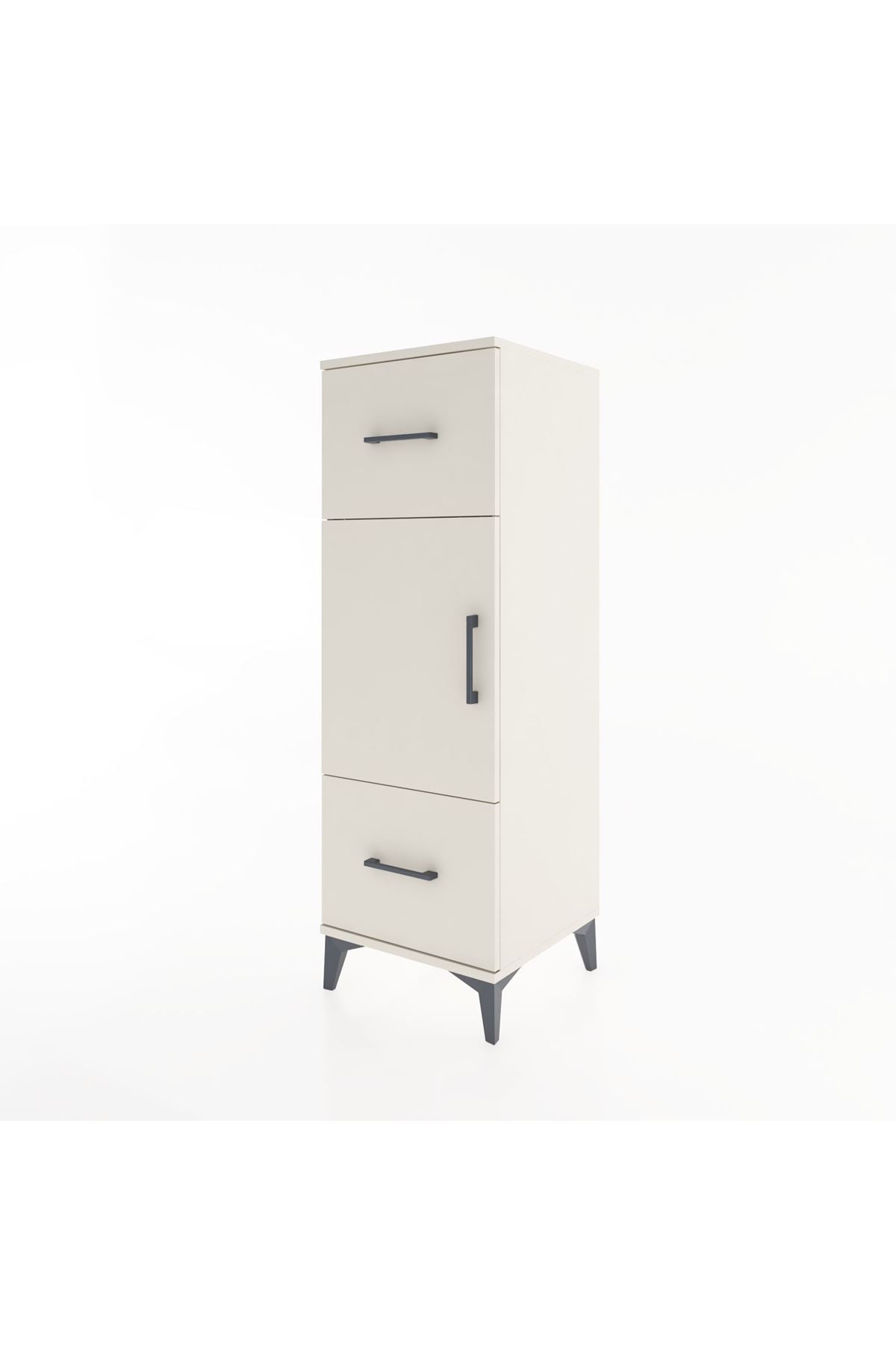 Hyperion Dolap 2 Raflı 2 Çekmeceli Tek Kapaklı 44x44x134 Aytaşı-Aytaşı